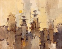 A. Q. Arif, 16 x 20 Inch, Oil On Canvas, Citiscape Painting, AC-AQ-612